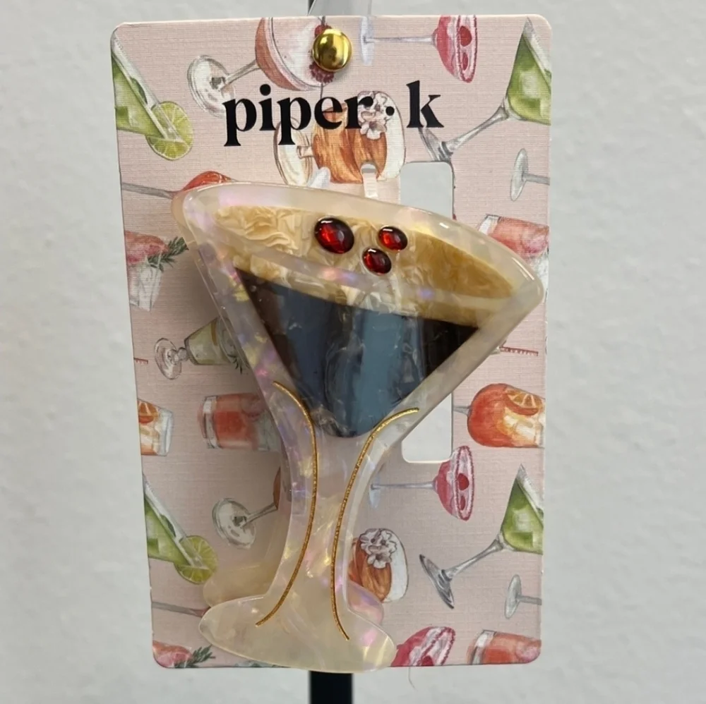🍸 🔹️Piper K🔹️Espresso Martini Cocktail Hair Clip